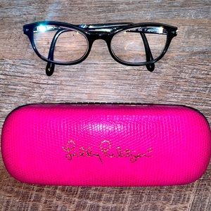 Lily Pulitzer glasses and case